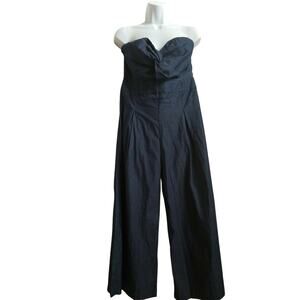 Hera COLLECTION ROMPER Blue light jeans Zip Sleeveless Cotton SIZE M